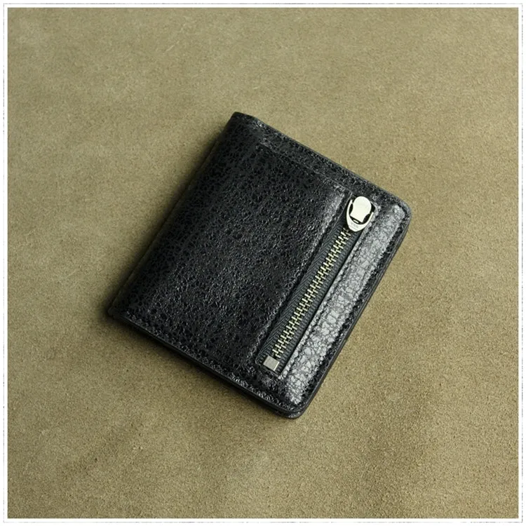 Cute Women Coffee Leather Small Bifold Wallet Billfold Wallet with Coin Pocket For Women
