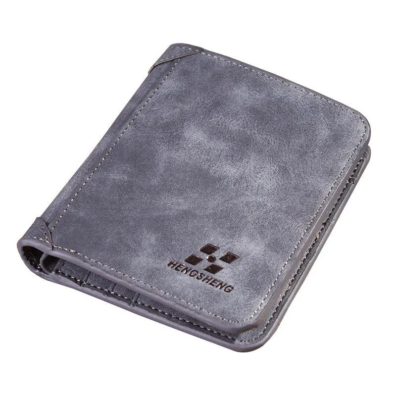Cyflymder Men's Wallet Leather Billfold Slim Hipster Cowhide Credit Card/ID Holders Inserts Coin Purses Luxury Business Foldable Wallet