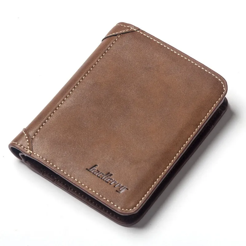Cyflymder Men's Wallet Leather Billfold Slim Hipster Cowhide Credit Card/ID Holders Inserts Coin Purses Luxury Business Foldable Wallet
