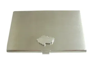 Czech Republic Czechia Map Shape and Flag Design Business Card Holder