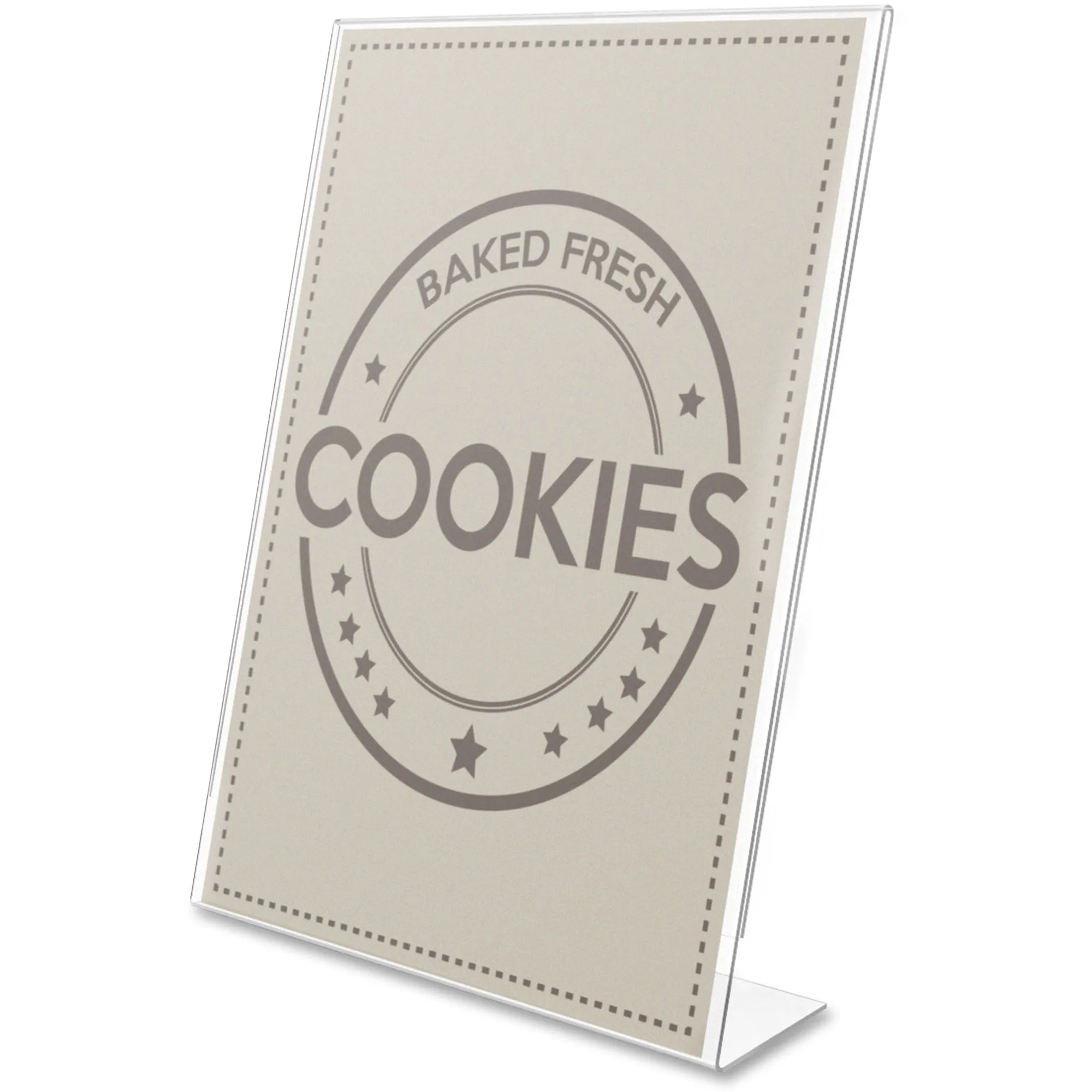 Deflecto Anti-Glare Slanted Portrait Sign Holder