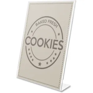 Deflecto Anti-Glare Slanted Portrait Sign Holder