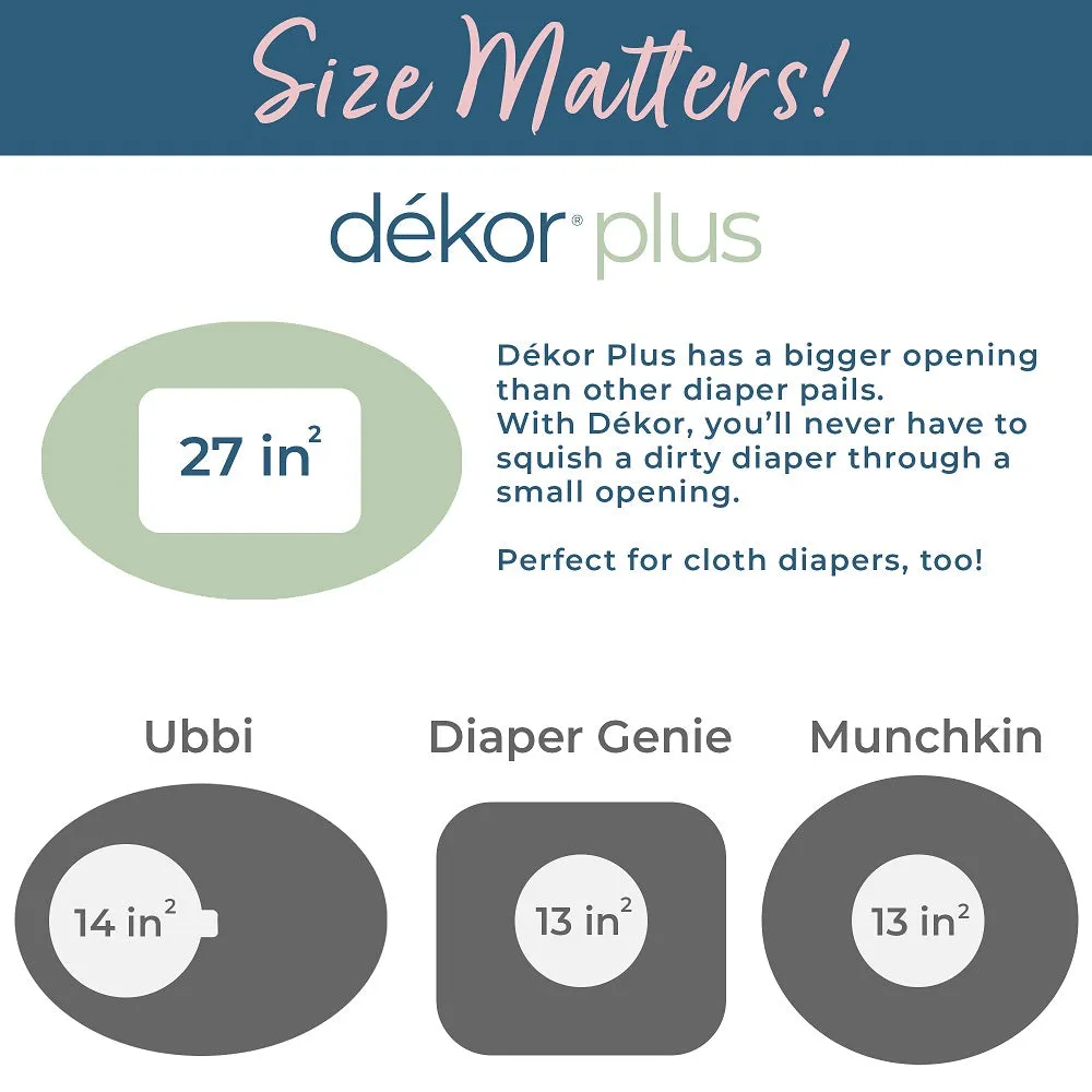 Dekor Plus Hands-Free Diaper Pail (White) - IN STORE PICK-UP ONLY