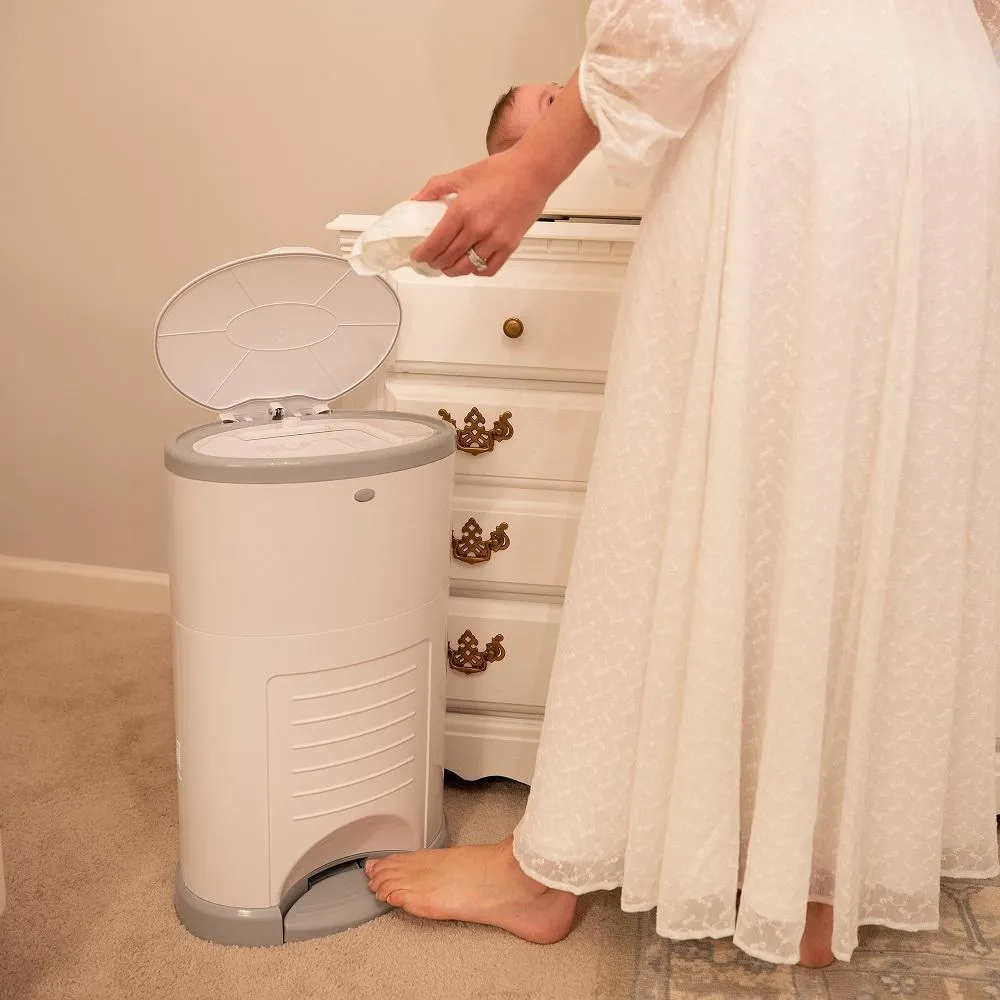 Dekor Plus Hands-Free Diaper Pail (White) - IN STORE PICK-UP ONLY