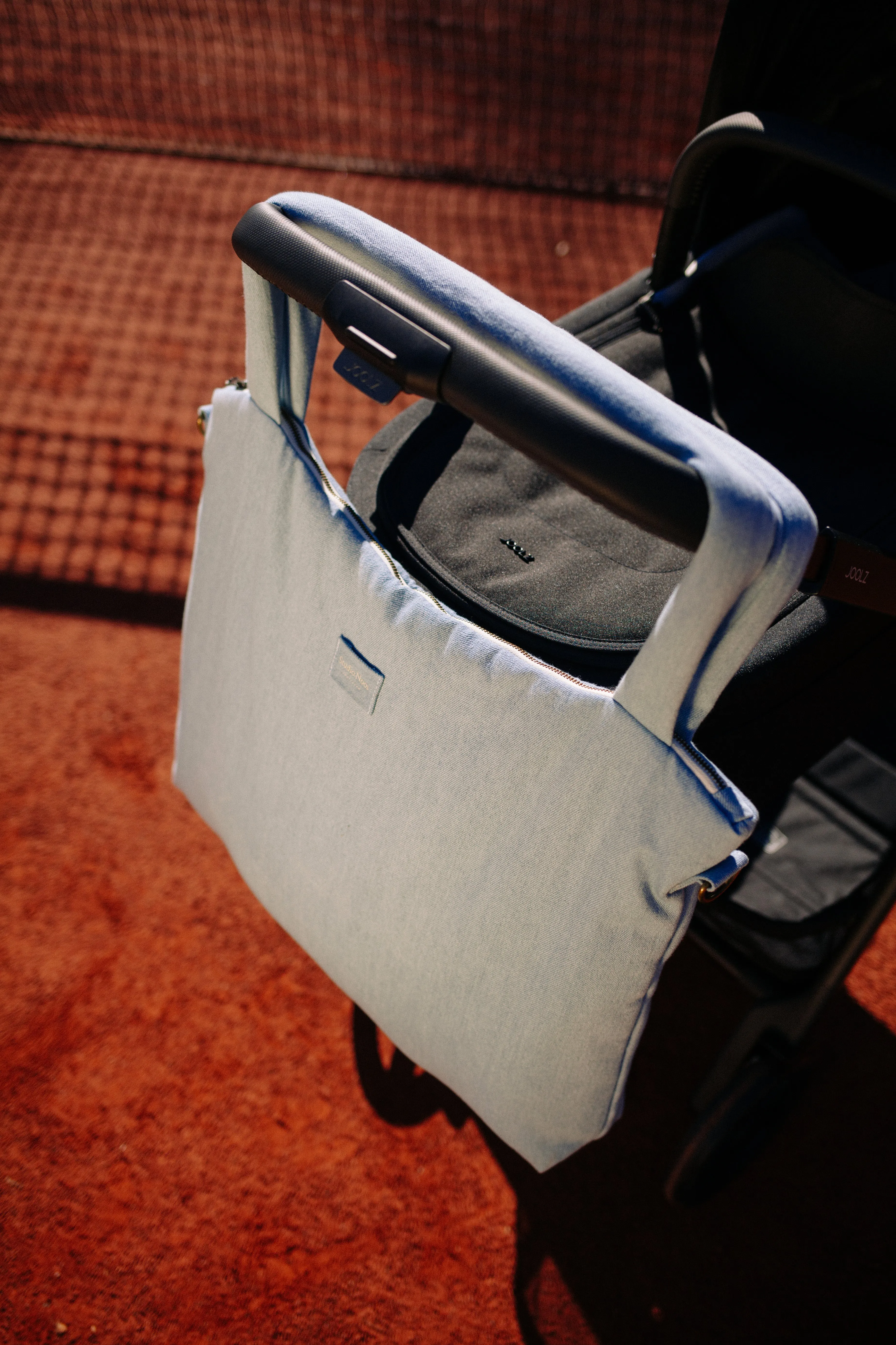 Denim Solid Wickeltasche