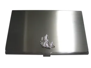 Denmark Map Shape and Flag Design Business Card Holder