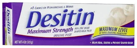 Desitin Baby Diaper Rash Maximum Strength Original Paste, 2 Oz Tube (Pack of 6)