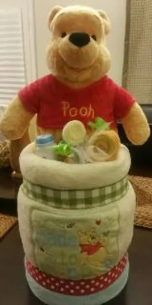 Diaper Cake - Winnie-the-Pooh in Honey Pot
