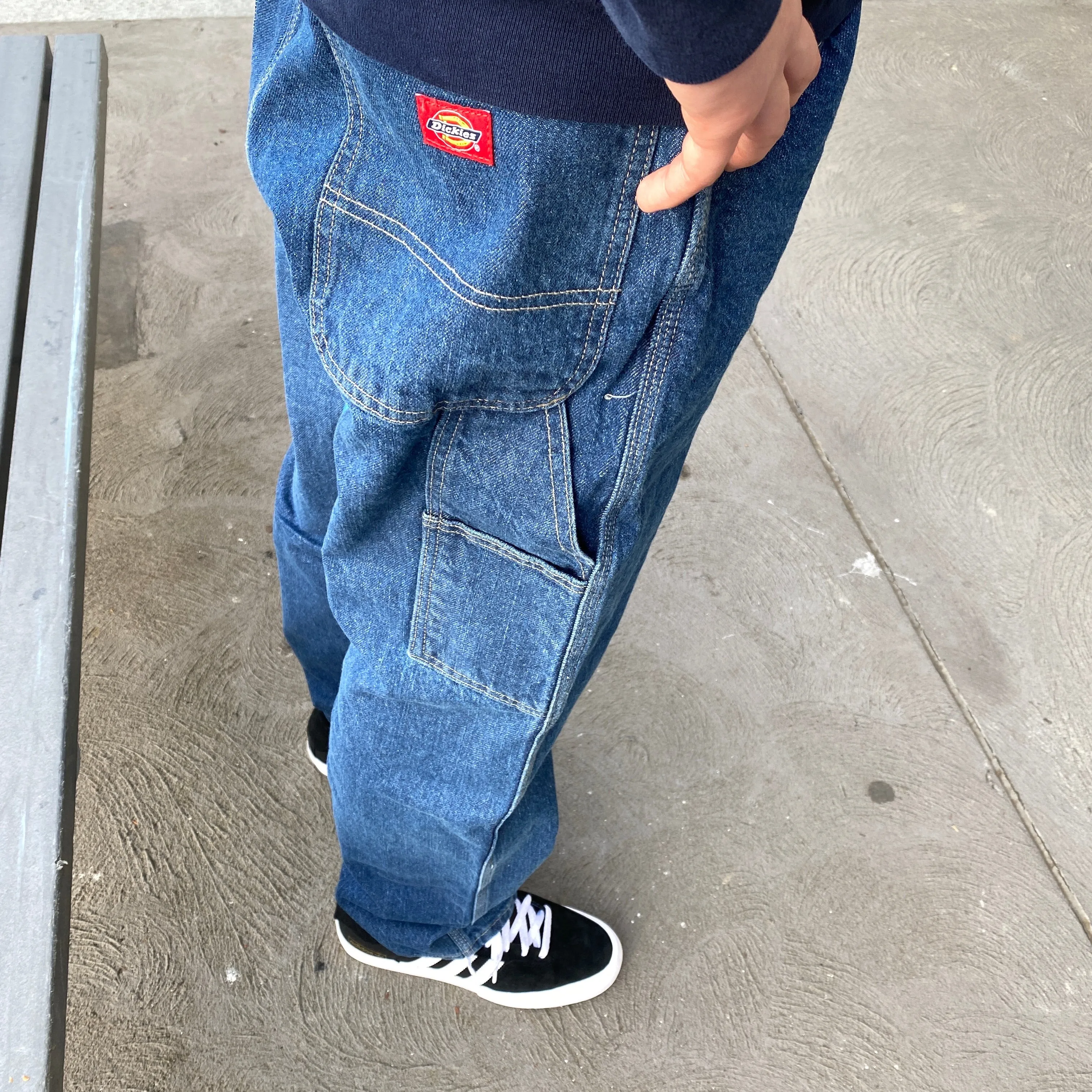 Dickies Relaxed Fit Carpenter Jean Stone Washed Indigo Blue
