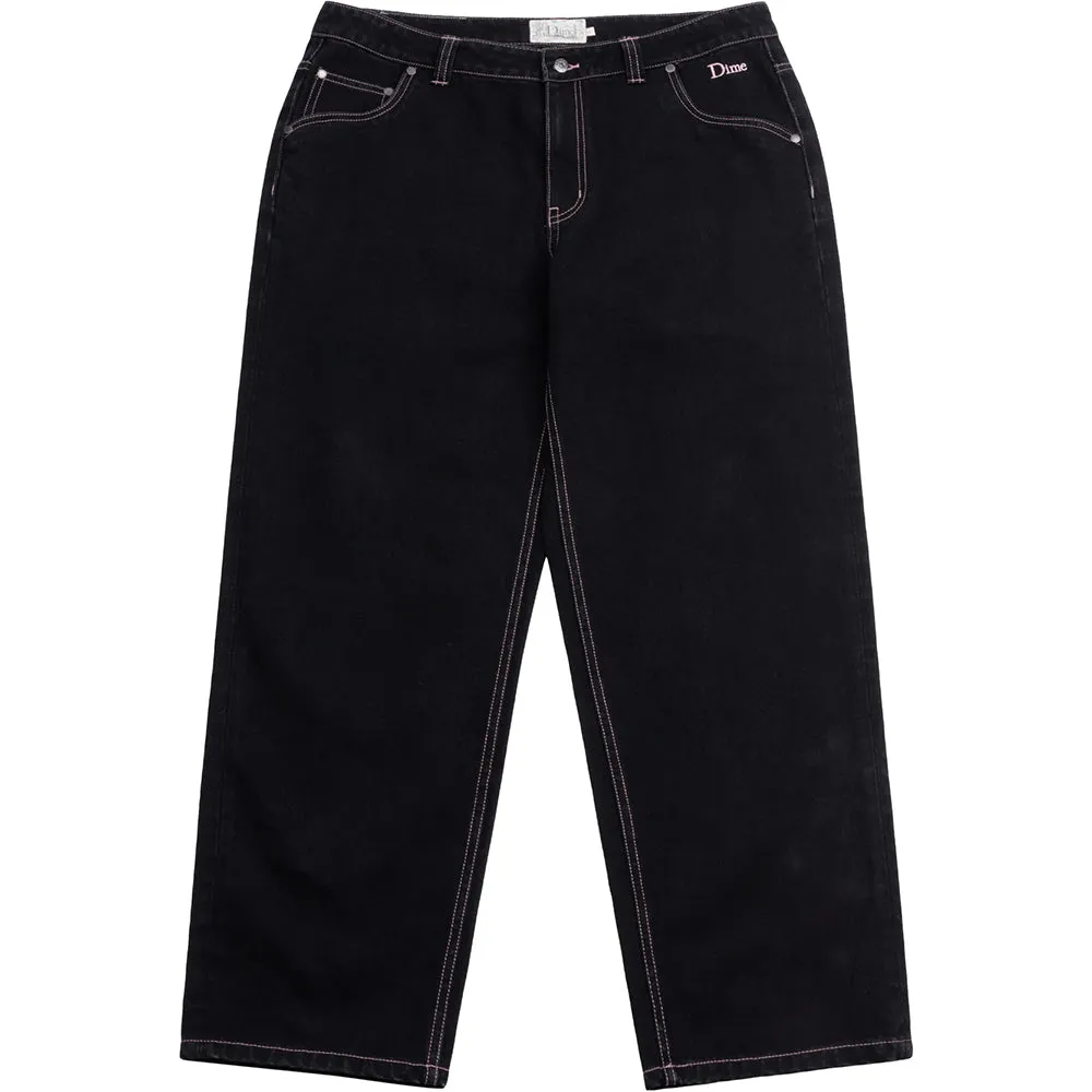 Dime MTL Classic Relaxed Denim Pants Black/Contrast Stitch