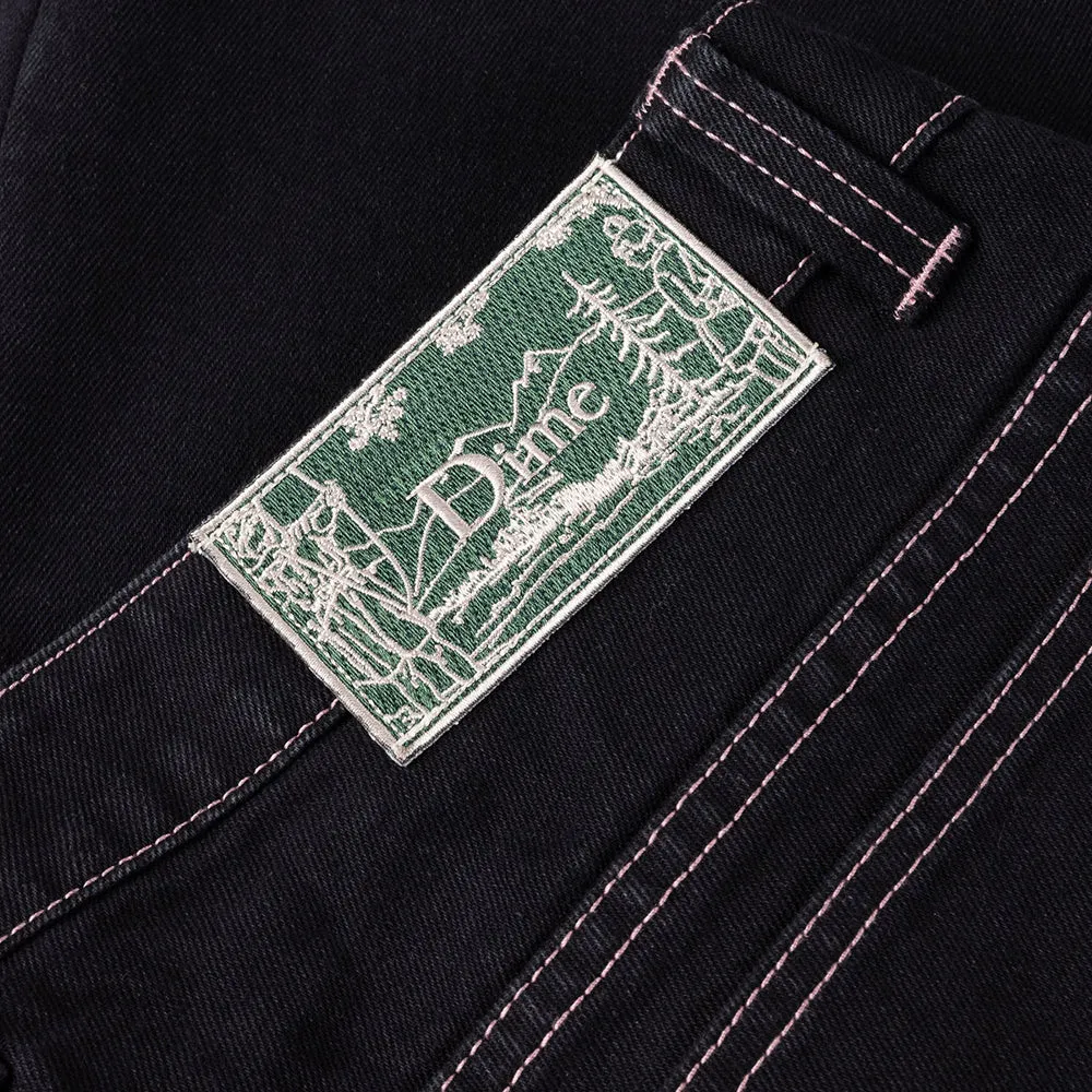 Dime MTL Classic Relaxed Denim Pants Black/Contrast Stitch
