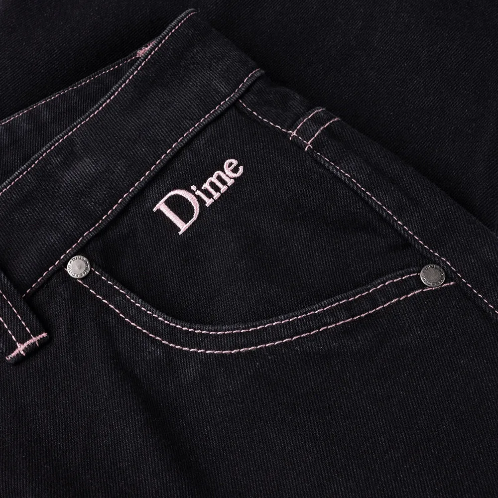 Dime MTL Classic Relaxed Denim Pants Black/Contrast Stitch