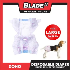 Dono Female Disposable Diapers Super Absorbent Large 1pc