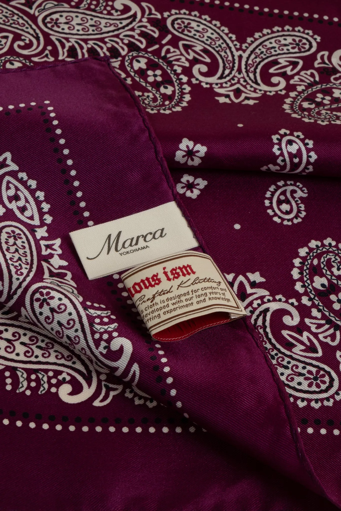 Dotted Paisley Silk Scarf - Purple