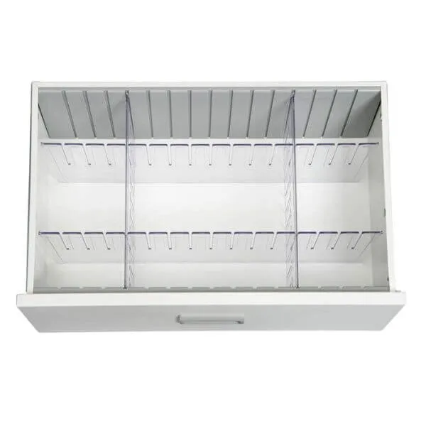 Drawer Divider with Locating Strip for Medical Trolley 155mm