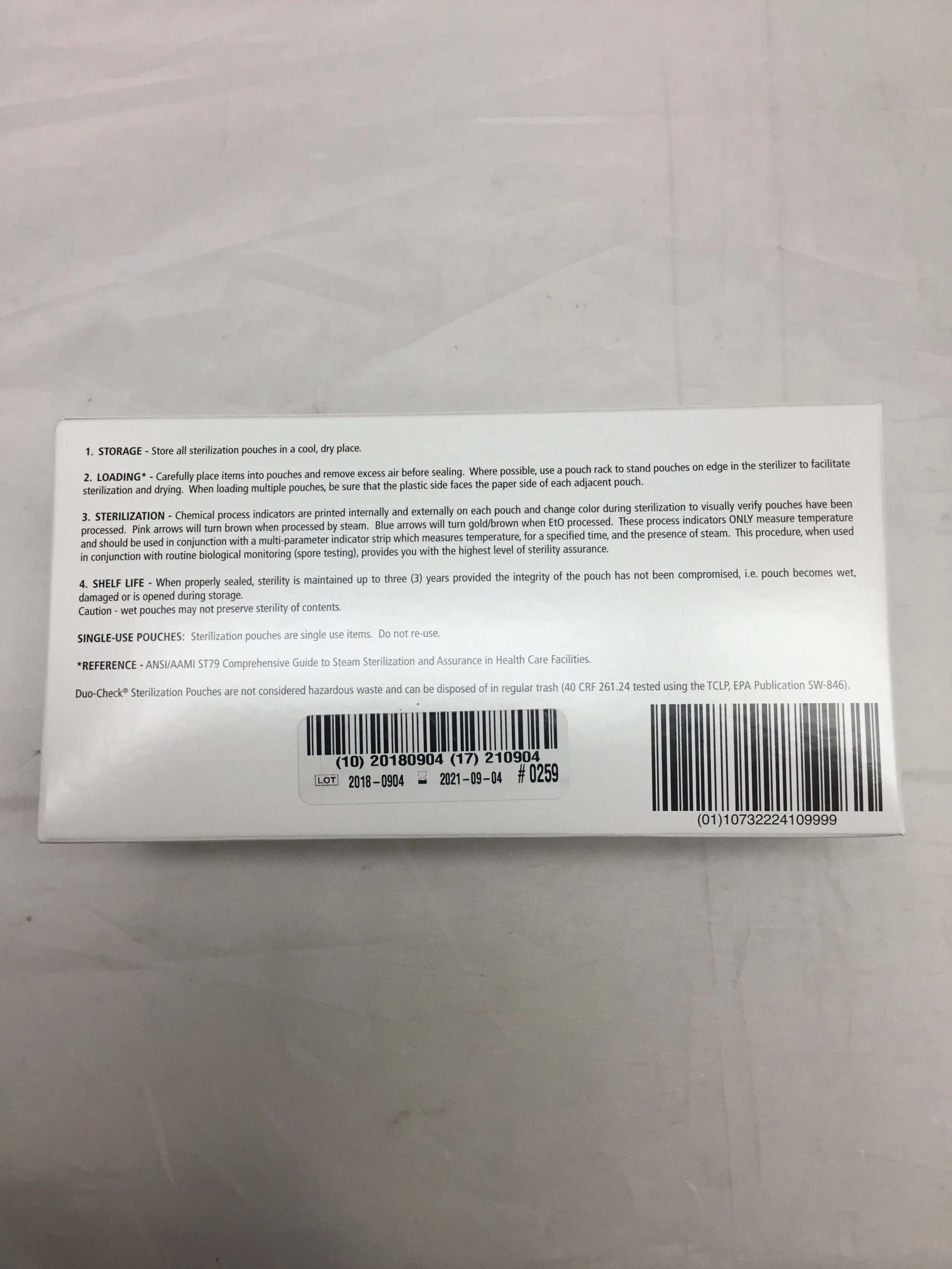 Duo-Check Sterilization Pouches