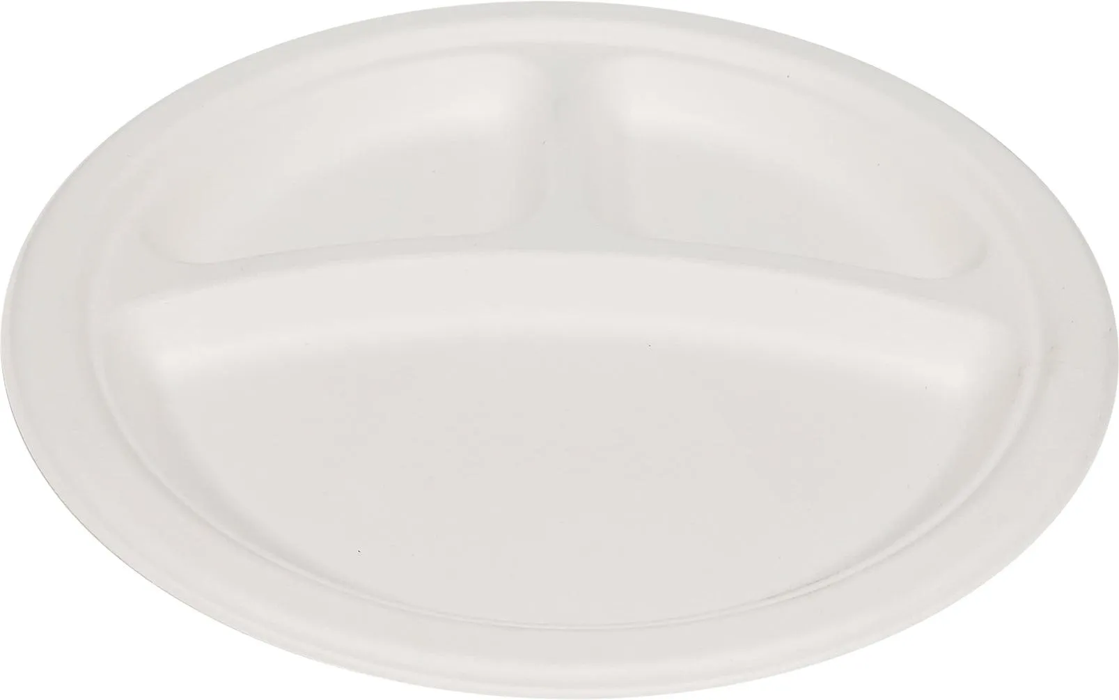 Eco-Craze - 9" 3 Compartment Round Plate- Biodegradable