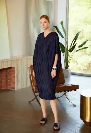Egg Shape Electric Pleated Dress