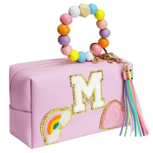 Elilier Easter Basket Stuffers for Girls, Preppy Makeup Bag Medium Cosmetic Bag Travel Toiletry Bag, Personalized Birthday Gift for Girl, Wedding Bridal Shower Gifts for Bridesmaids (Medium)