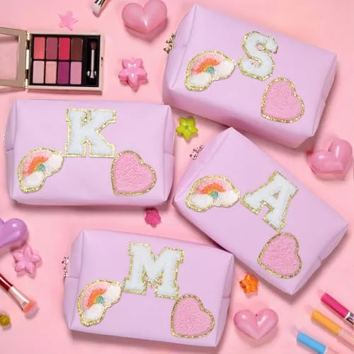 Elilier Girls Gifts for 3 4 5 6 7 8 9 10 11 12 13 Year Old, Cosmetic Bag Travel Girls Bag, Birthday Gift for Women Girl, Preppy Travel Stuff For Girls, Women Gift (Large)