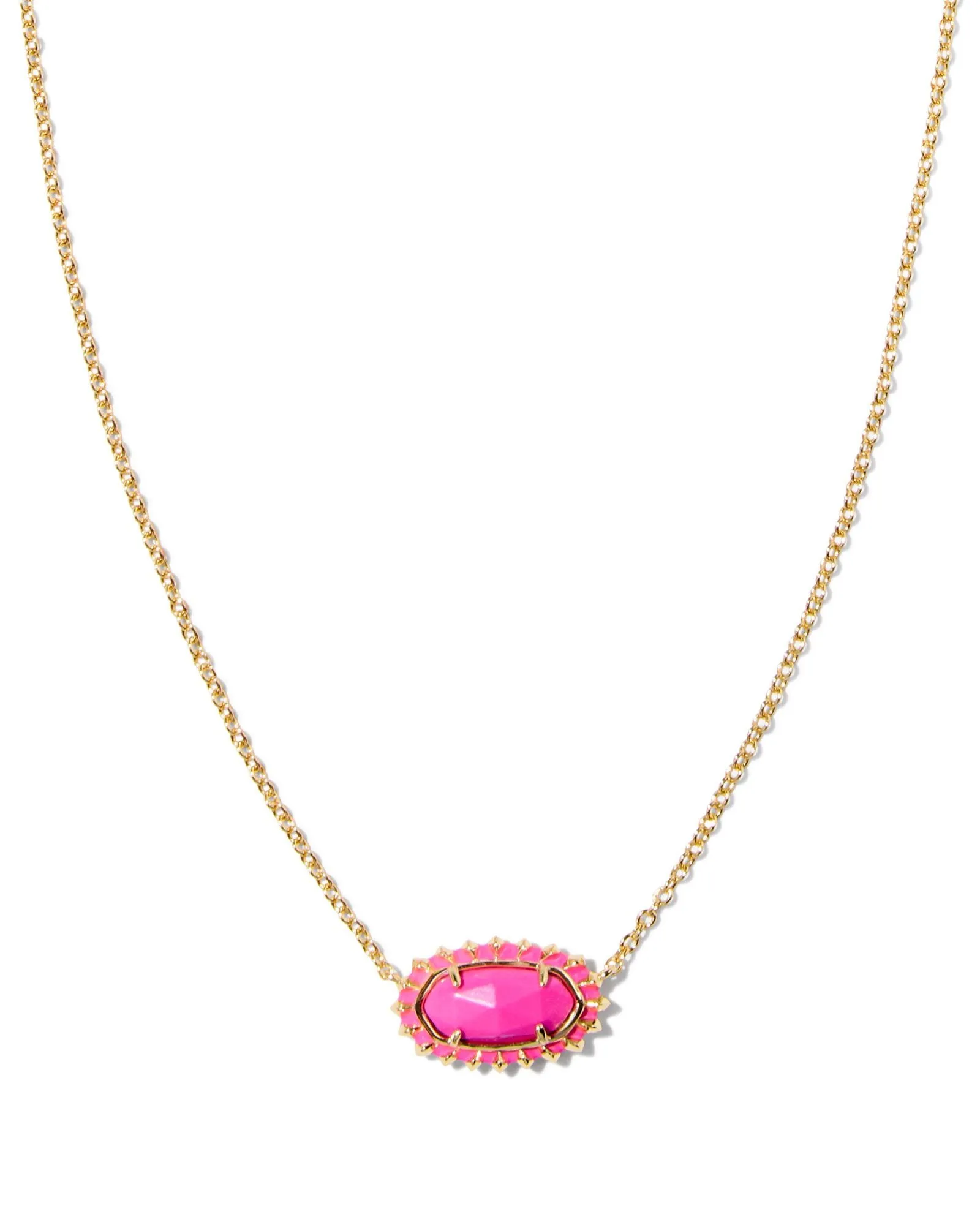 Elisa Color Burst Frame Necklace