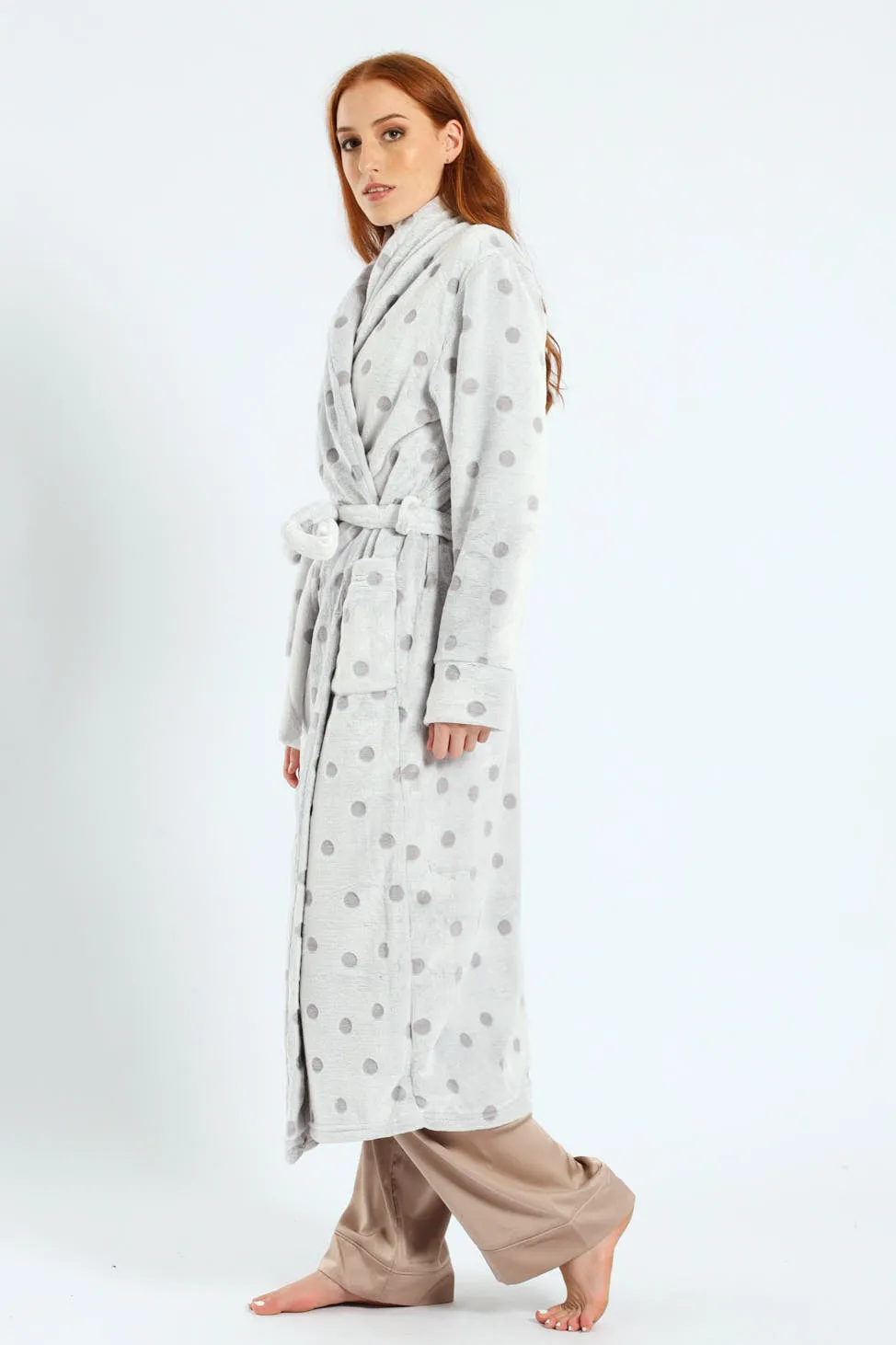 Embossed Gown - Grey