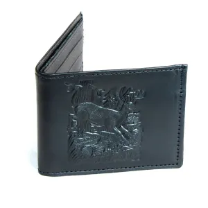 Embossed Slim Billfold- Jumping Deer