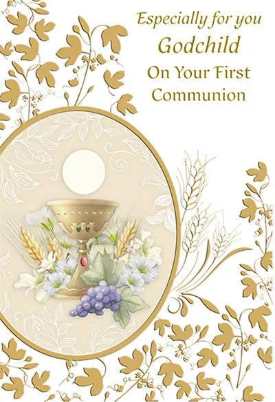 Especially for you Godchild On Your First Communion Greeting Card