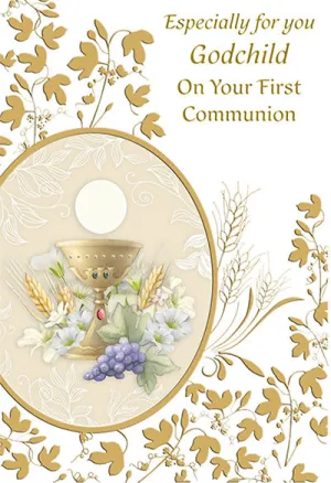 Especially for you Godchild On Your First Communion Greeting Card