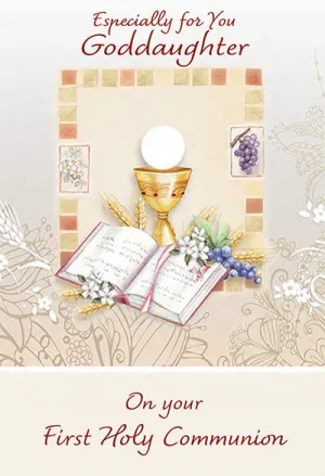 Especially for You Goddaughter on Your First Holy Communion Greeting Card