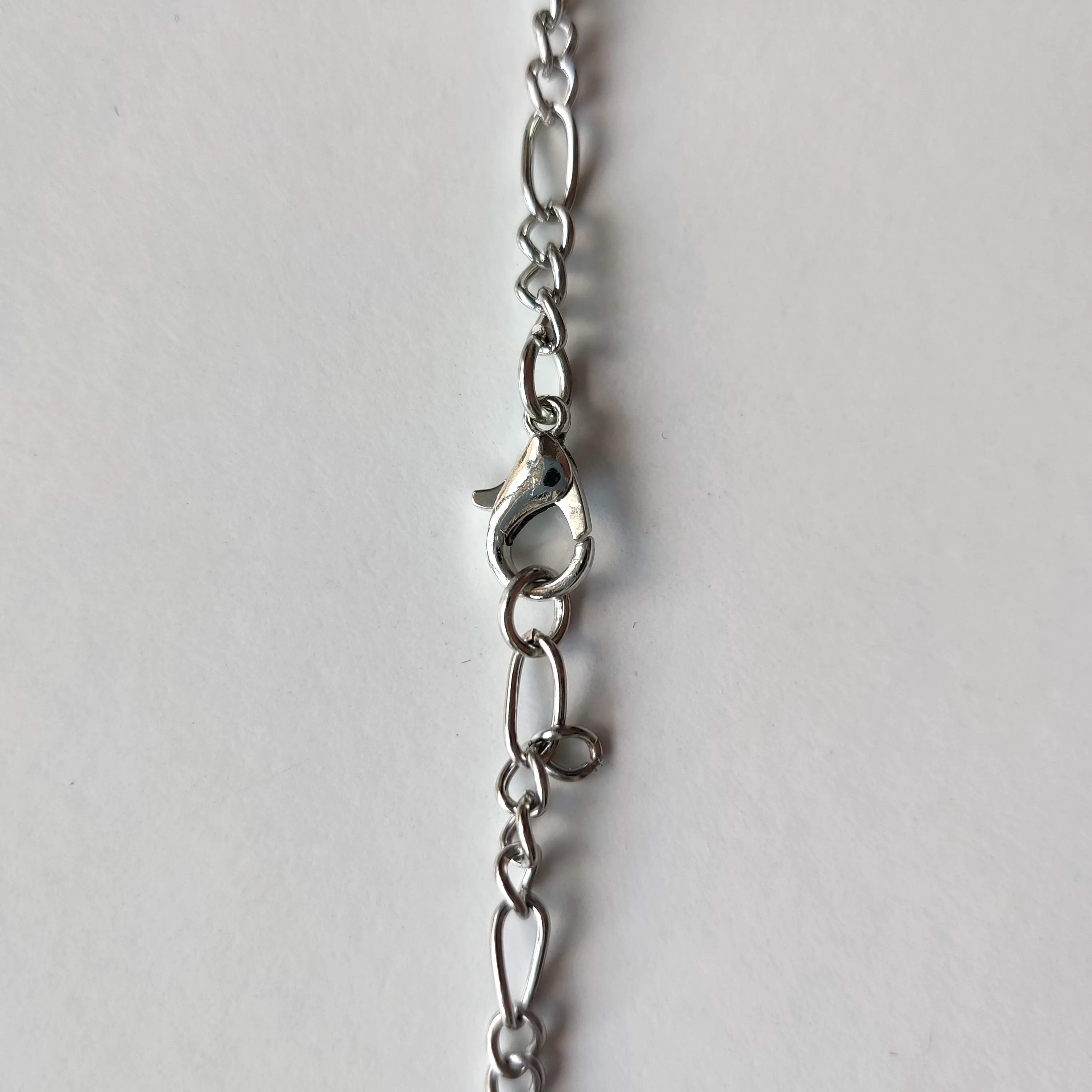 Evil Eye Moon Pendant with Silver Chain