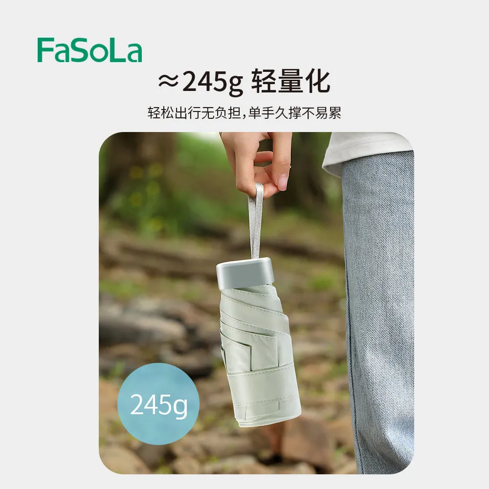 FaSoLa Compact Folding Pocket Umbrella - Light Green