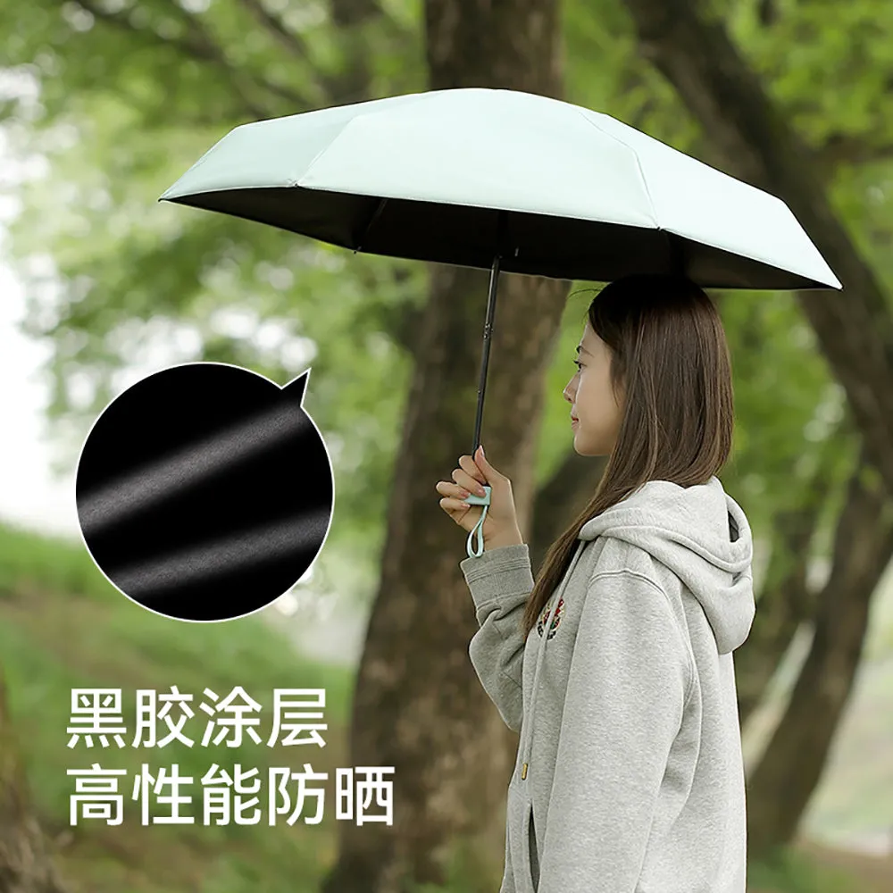 FaSoLa Compact Folding Pocket Umbrella - Light Green