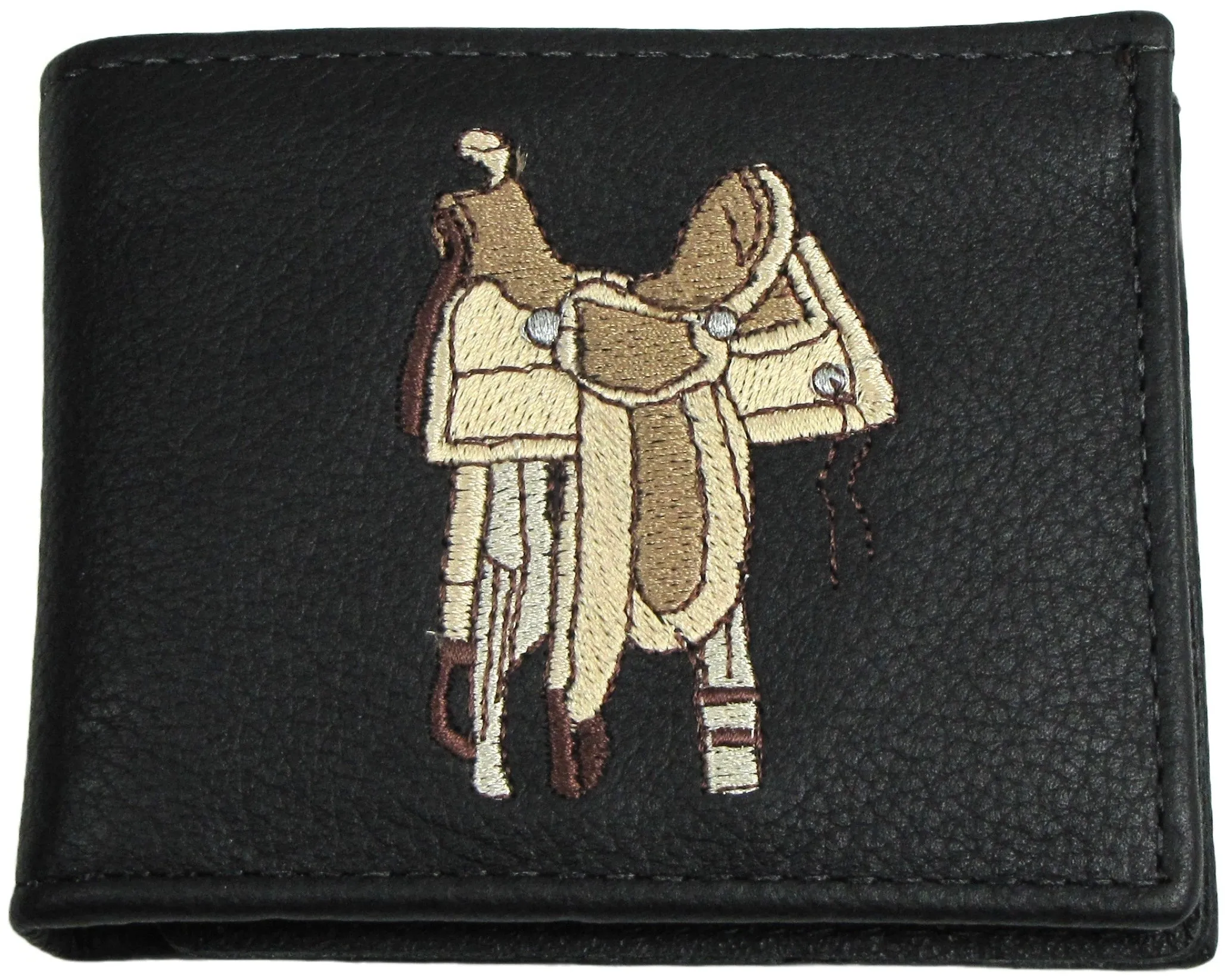 FB816- SL Embroidered Billfold-Saddle