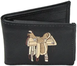 FB816- SL Embroidered Billfold-Saddle