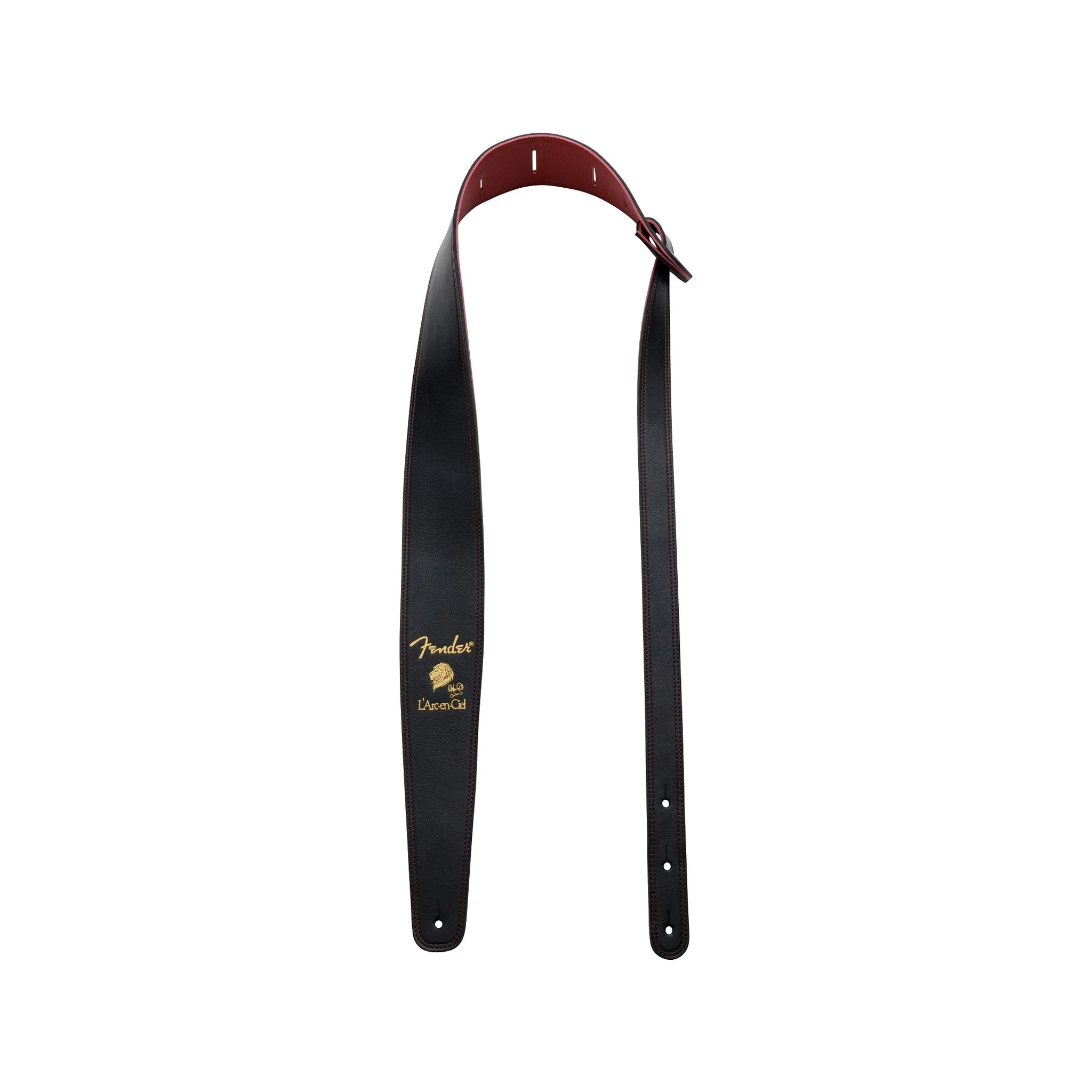 Fender Ken Signature Guitar Strap, Black & Red
