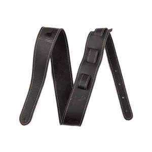 Fender Monogrammed Leather Guitar Strap, Black