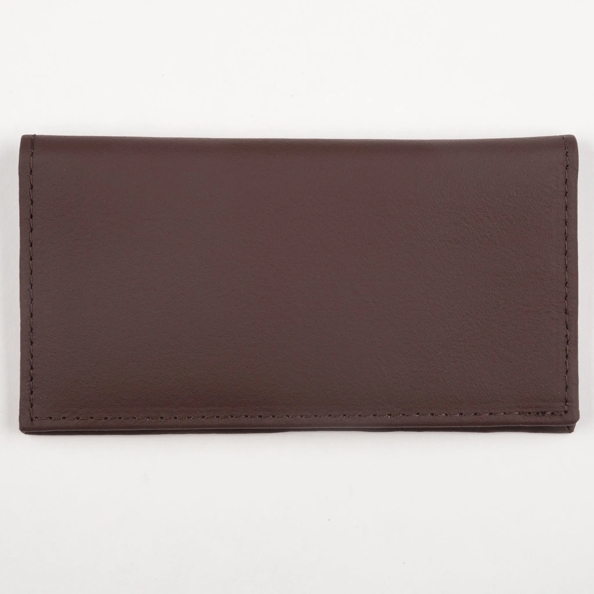 Fine Checkbook Cover- Brown