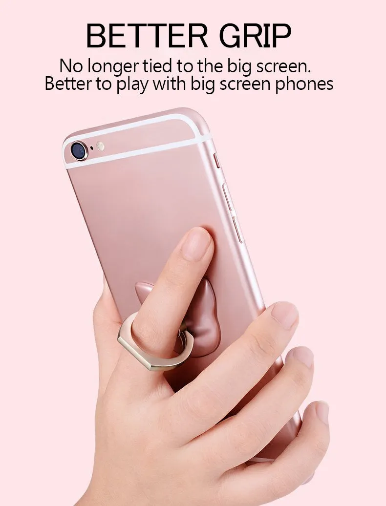 Finger Ring Mobile Phone Smartphone Stand Holder For iPhone XS Huawei Samsung cell Smart Round Phone Gold
