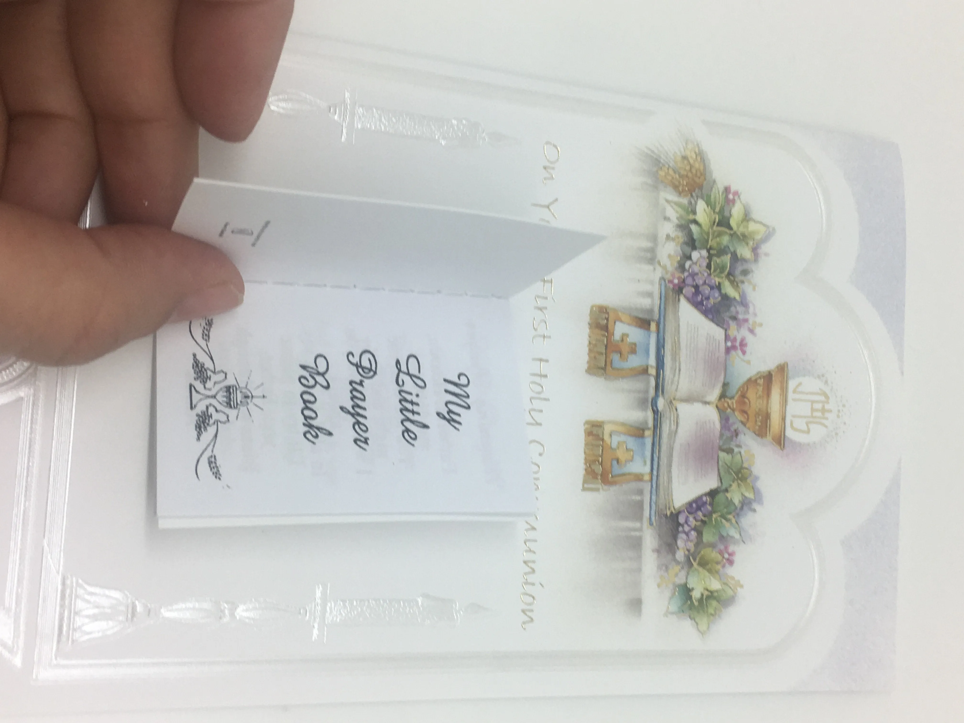 First Holy Communion Greeting Card. (embossed)