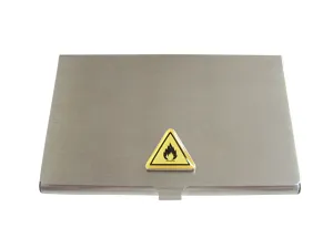 Flammable Warning Sign Business Card Holder