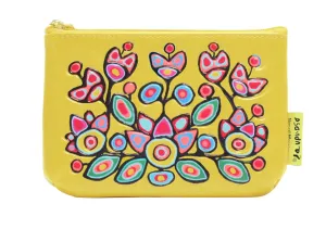 Floral on Yellow Coin Purse