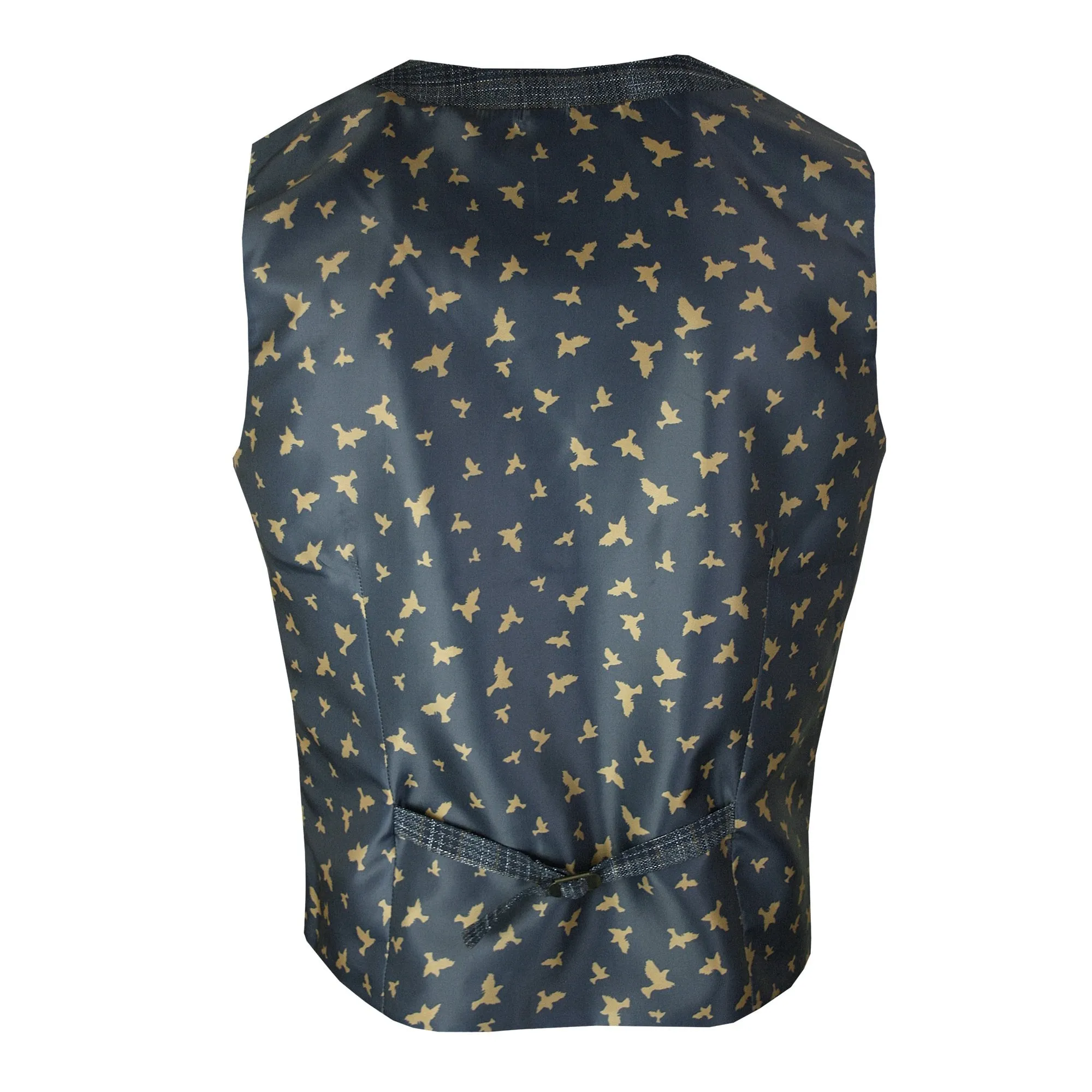 Fratelli Uniti Fwc1043 Check Waistcoat Navy