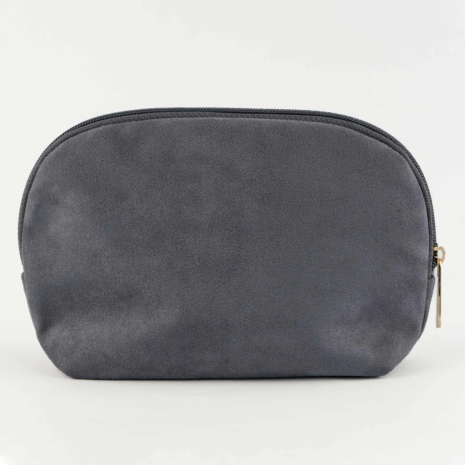 Frost Grey Suede Travel Pouch