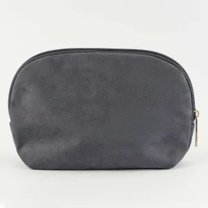 Frost Grey Suede Travel Pouch