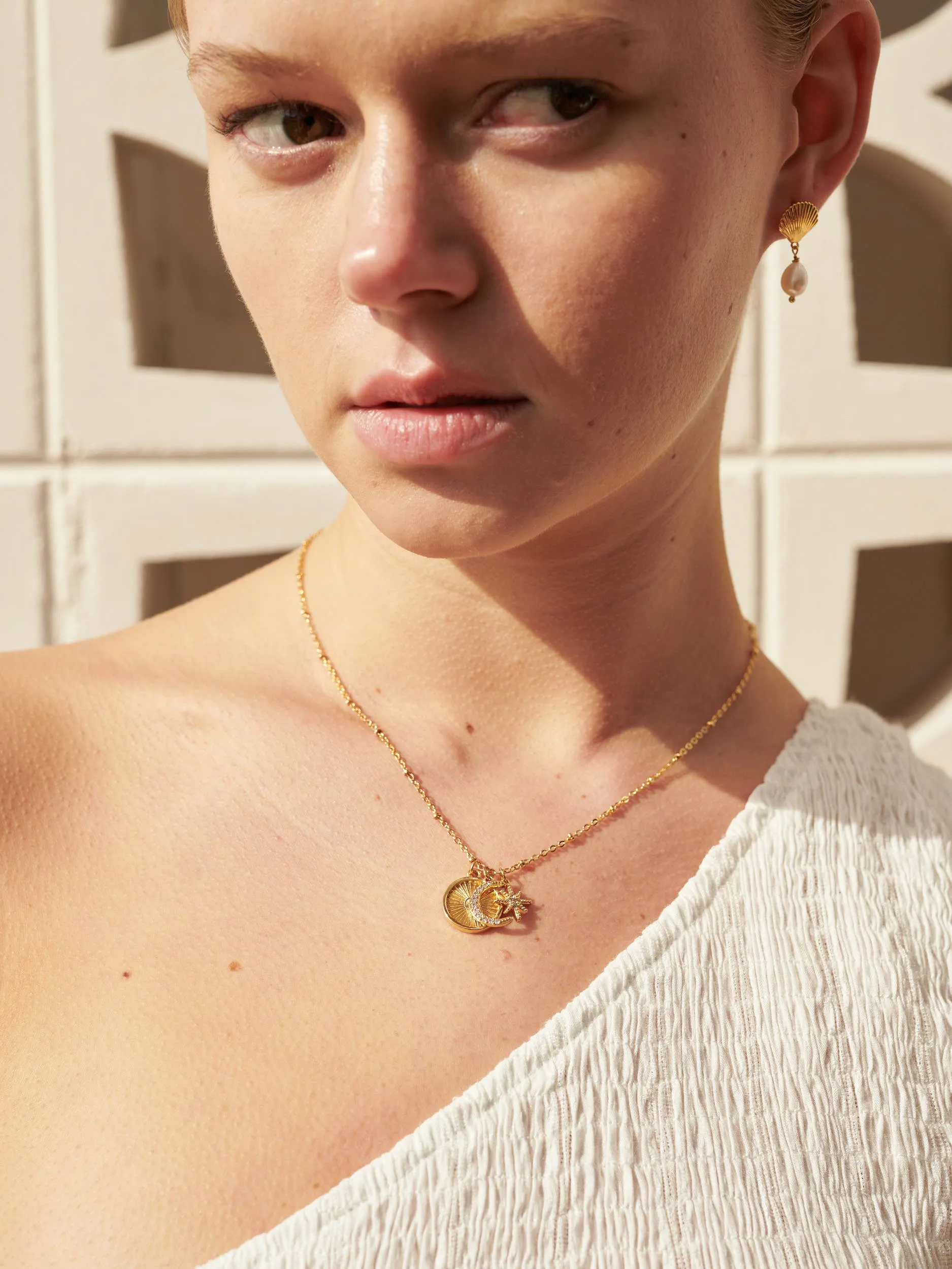 Gala 18K Gold Plated Charm Necklace