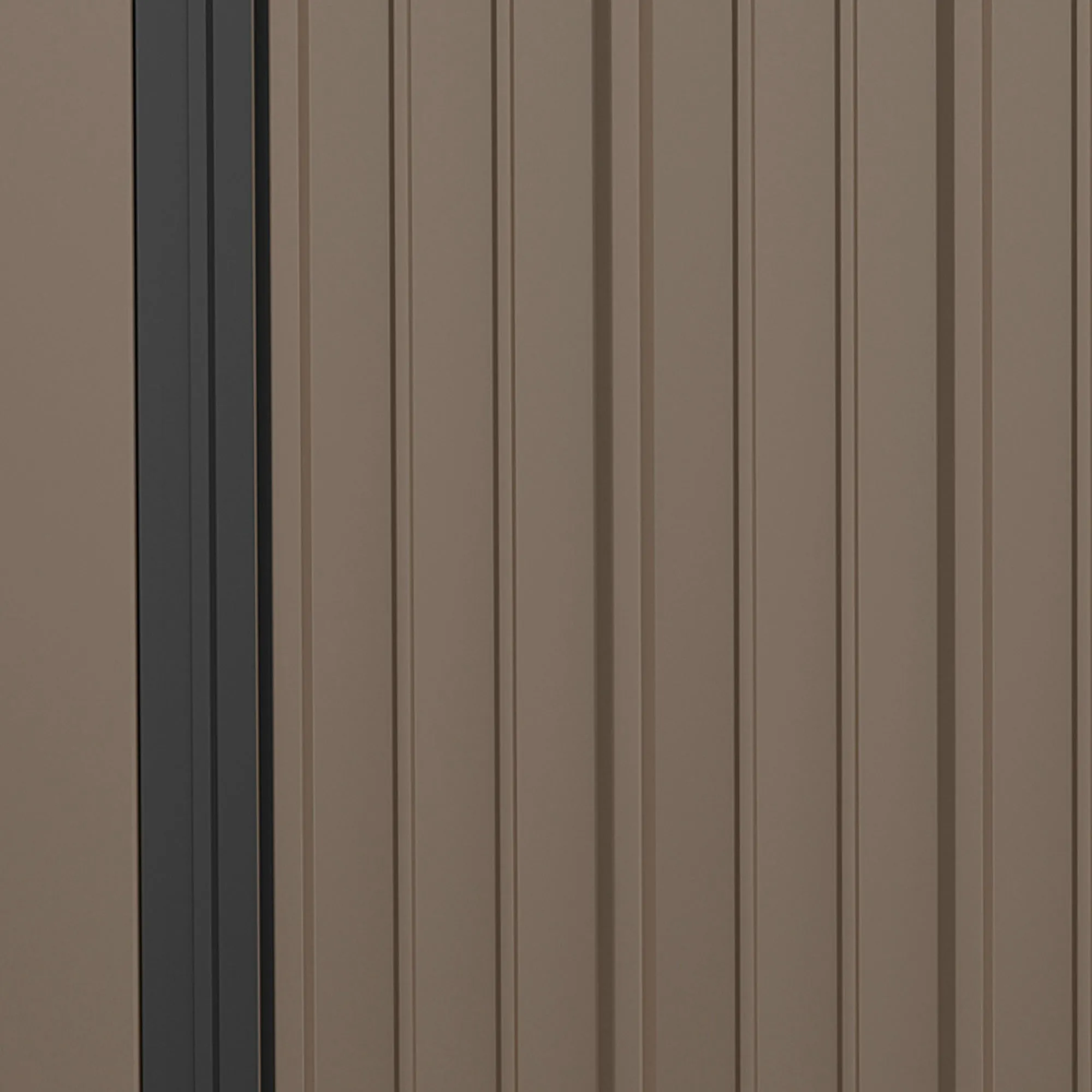 Galvanised 5.3 x 3.1' Single Door Pent Garden Store Steel Brown by Steadfast