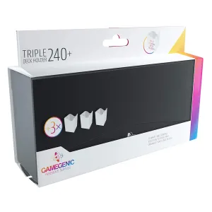 Gamegenic Triple Deck Holder Holds 240 Sleeves Deck Box Black