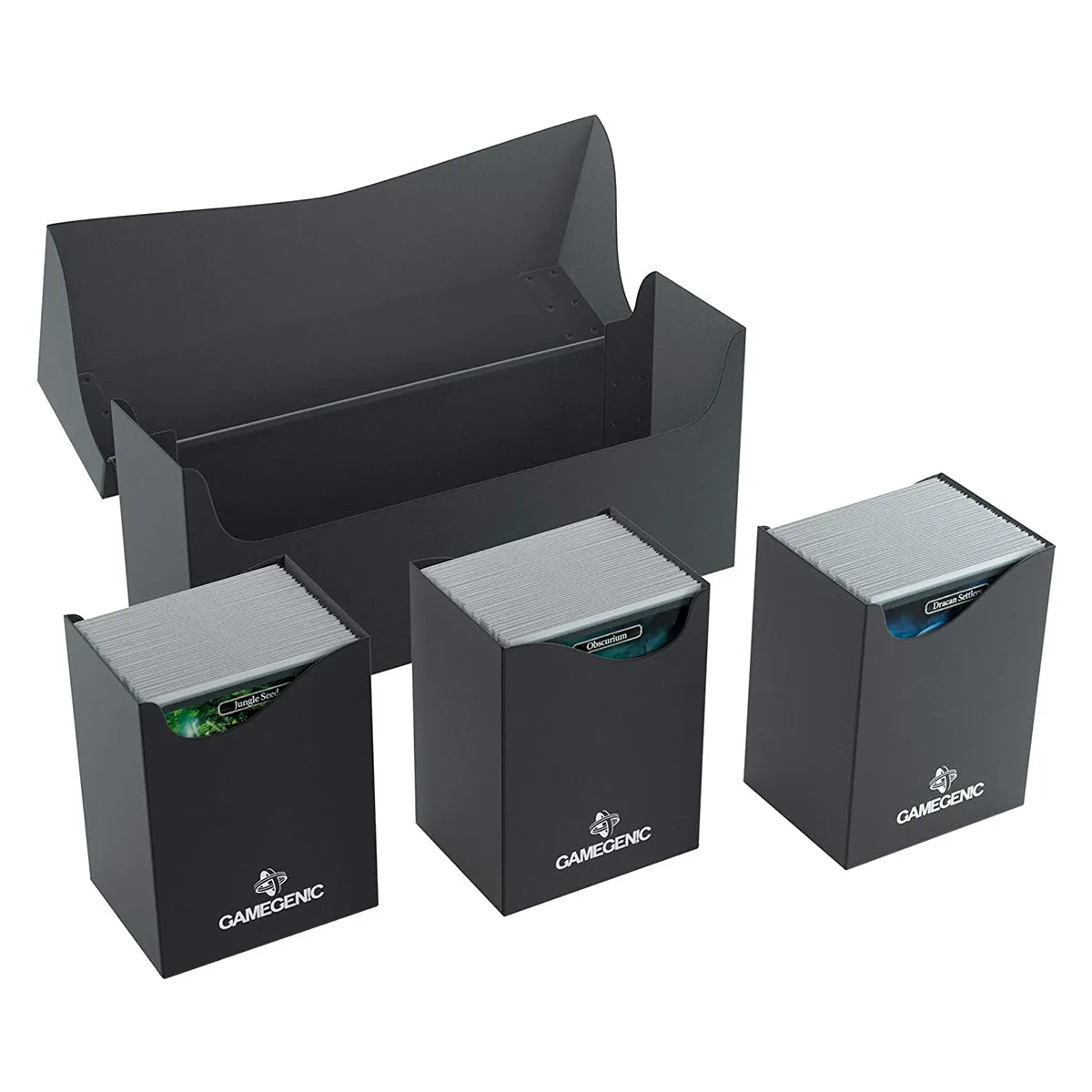 Gamegenic Triple Deck Holder Holds 240 Sleeves Deck Box Black