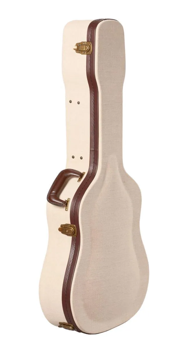 Gator Deluxe Wood Case for Dreadnaught Acoustic- Journeyman Burlap Exterior